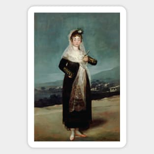 Portrait of the Marquesa de Santiago by Francisco Goya Magnet